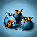 Blue Angry Bird - by Scooterek