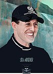 Michael Schumacher - Arte Final - Ilustração por Piotr Buczkowski