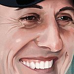 Michael Schumacher - Arte Final, detalhes - Ilustração por Piotr Buczkowski