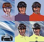 Juan Manuel Fangio - Processo de criação - Ilustração por Piotr Buczkowski