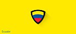 Escudo do Equador - Fifa World Cup Brazil 2014 | Flat Design Shields por Leandro Urban
