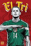 ESPN - Pôster da seleção do México vetorial por Cristiano Siqueira - Copa do Mundo Fifa - Brasil 2014