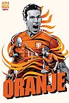 ESPN - Pôster da seleção da Holanda vetorial por Cristiano Siqueira - Copa do Mundo Fifa - Brasil 2014