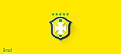 Escudo do Brasil - Fifa World Cup Brazil 2014 | Flat Design Shields por Leandro Urban