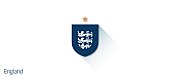 Escudo da Inglaterra - Fifa World Cup Brazil 2014 | Flat Design Shields por Leandro Urban
