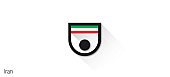 Escudo do Irã - Fifa World Cup Brazil 2014 | Flat Design Shields por Leandro Urban