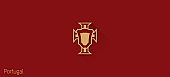 Escudo de Portugal - Fifa World Cup Brazil 2014 | Flat Design Shields por Leandro Urban