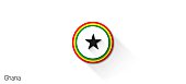 Escudo de Gana - Fifa World Cup Brazil 2014 | Flat Design Shields por Leandro Urban