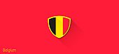 Escudo da Bélgica - Fifa World Cup Brazil 2014 | Flat Design Shields por Leandro Urban