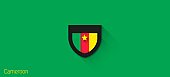 Escudo dos Camarões - Fifa World Cup Brazil 2014 | Flat Design Shields por Leandro Urban