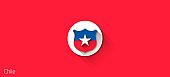 Escudo do Chile - Fifa World Cup Brazil 2014 | Flat Design Shields por Leandro Urban