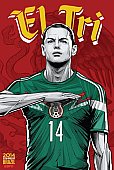ESPN - Pôster da seleção do México vetorial por Cristiano Siqueira - Copa do Mundo Fifa - Brasil 2014