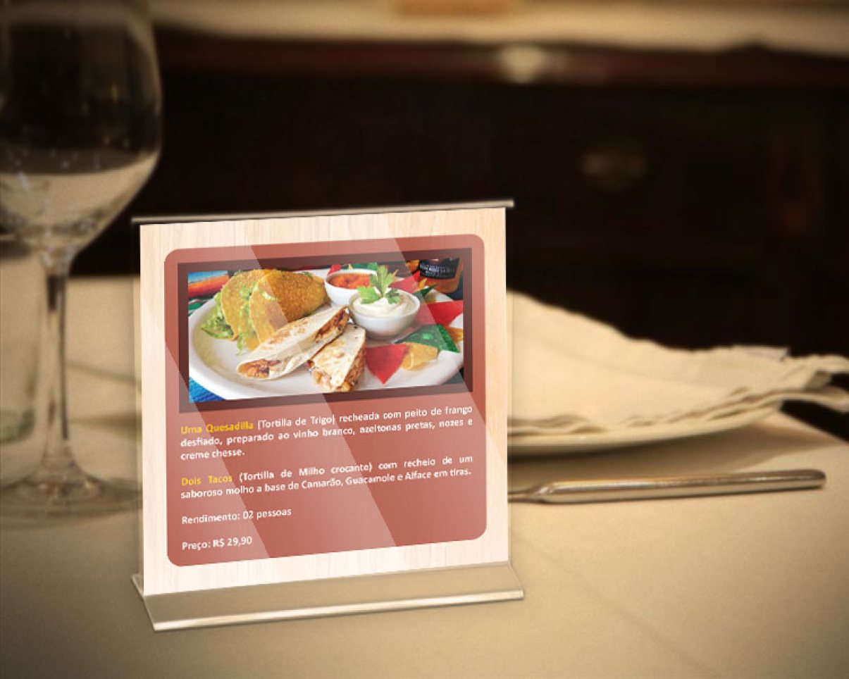 Display de mesa para restaurante El Burrito (Festival Gastronômico 2011