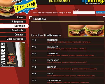 Criação e desenvolvimento de site para Tip Tim