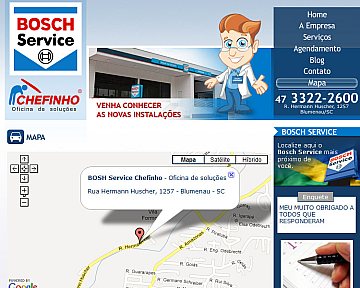 Criação e desenvolvimento de site para oficina Bosch Service Chefinho