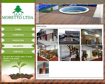 Criação e desenvolvimento de site para Moretto Madeiras