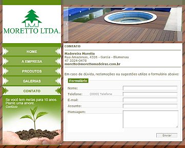 Criação e desenvolvimento de site para Moretto Madeiras