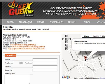 Desenvolvimento de site para Alex Guenther