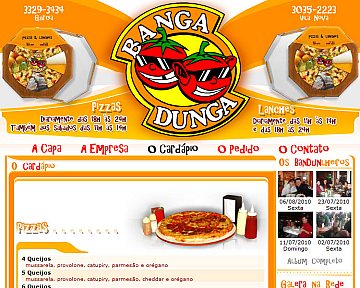 Criação e desenvolvimento de site para Banga Dunga Criação e desenvolvimento de site para Banga Dunga