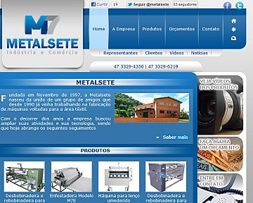 Criação e desenvolvimento de site para Metalsete Criação e desenvolvimento de site para Metalsete