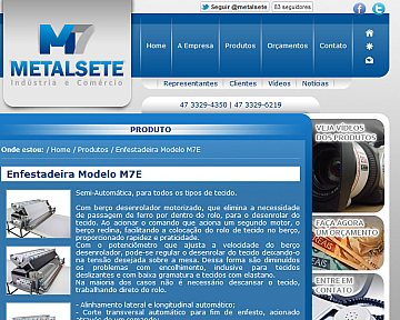 Criação e desenvolvimento de site para Metalsete Criação e desenvolvimento de site para Metalsete