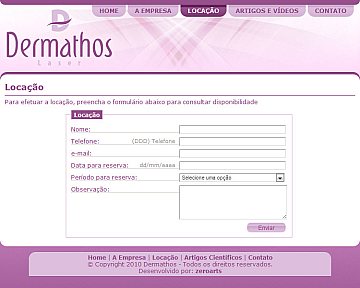 Criação e desenvolvimento de site para Dermathos Laser Criação e desenvolvimento de site para Dermathos Laser