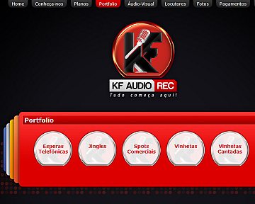 Criação e desenvolvimento de site para KF AudioRec