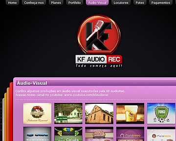Criação e desenvolvimento de site para KF AudioRec