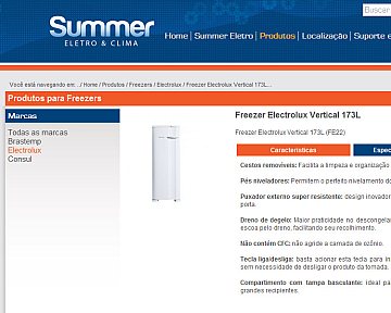 Desenvolvimento de site para Summer Eletro Desenvolvimento de site para Summer Eletro