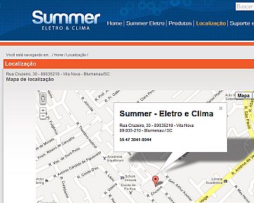 Desenvolvimento de site para Summer Eletro Desenvolvimento de site para Summer Eletro