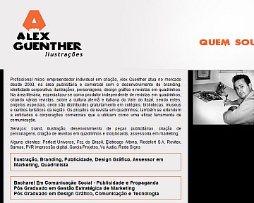 Desenvolvimento de novo site para Alex Guenther em 2011