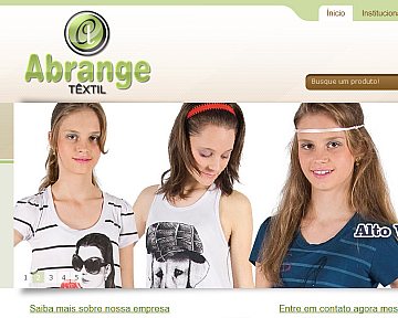 Criação e desenvolvimento de site para Abrange Têxtil