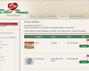 Desenvolvimento de sistema de pedidos para Della Nonna