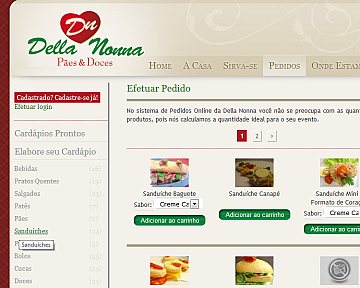 Desenvolvimento de sistema de pedidos para Della Nonna