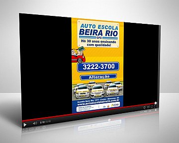 Produção de VT de 10 segundos em mídia indoor para Auto Escola Beira Rio Produção de VT de 10 segundos em mídia indoor para Auto Escola Beira Rio