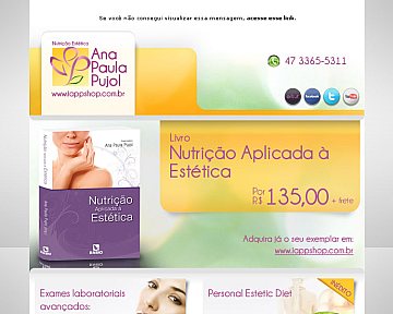 Criação de layout para e-mail marketing do tipo newsletter em Setembro de 2011 para Instituto Ana Paula Pujol