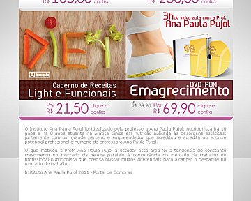 Criação de layout para e-mail marketing do tipo newsletter em Setembro de 2011 para Instituto Ana Paula Pujol