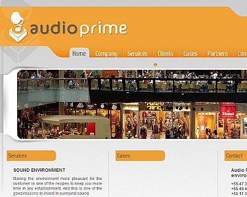 Criação e desenvolvimento de site para Audioprime