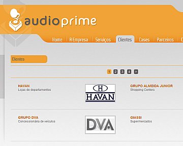 Criação e desenvolvimento de site para Audioprime