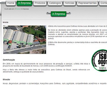 Criação e desenvolvimento de site para Bella Arte Criação e desenvolvimento de site para Bella Arte