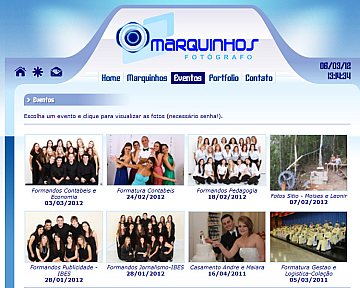 Criação e desenvolvimento de site para Marquinhos Fotógrafo Criação e desenvolvimento de site para Marquinhos Fotógrafo