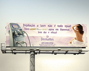 Criação de arte para Outdoor para Dermathos Clínica - LightSheer Duet