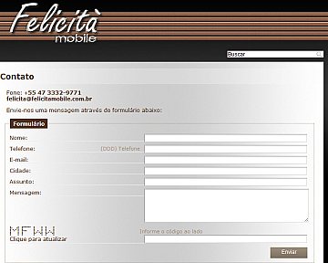 Criação e desenvolvimento de site para Felicità Mobile Criação e desenvolvimento de site para Felicità Mobile
