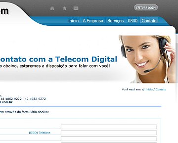 Criação e desenvolvimento de site para Telecom Digital