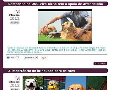 Desenvolvimento de Site para Amor de Cão Desenvolvimento de Site para Amor de Cão