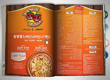 Anúncio do Banga Dunga Pizzas e Lanches para Guia Fácil 2010