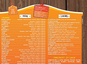 Anúncio do Banga Dunga Pizzas e Lanches para Guia Fácil 2010