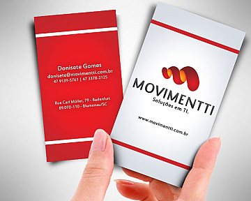 Criação de papelaria para Movimentti Soluções em TI