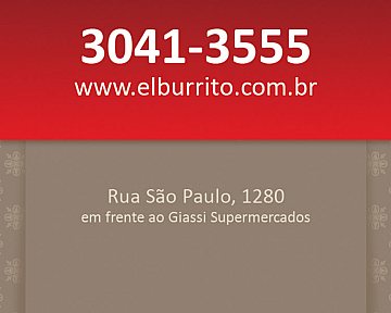 Cartão de Visita para El Burrito