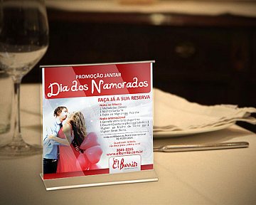 Display de mesa para El Burrito (Dia dos Namorados)